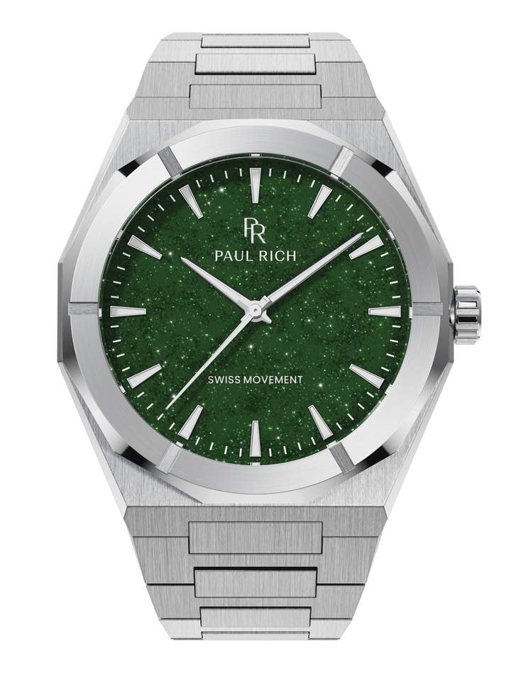 Star Dust II Argent Vert pour la vente par Paul Rich