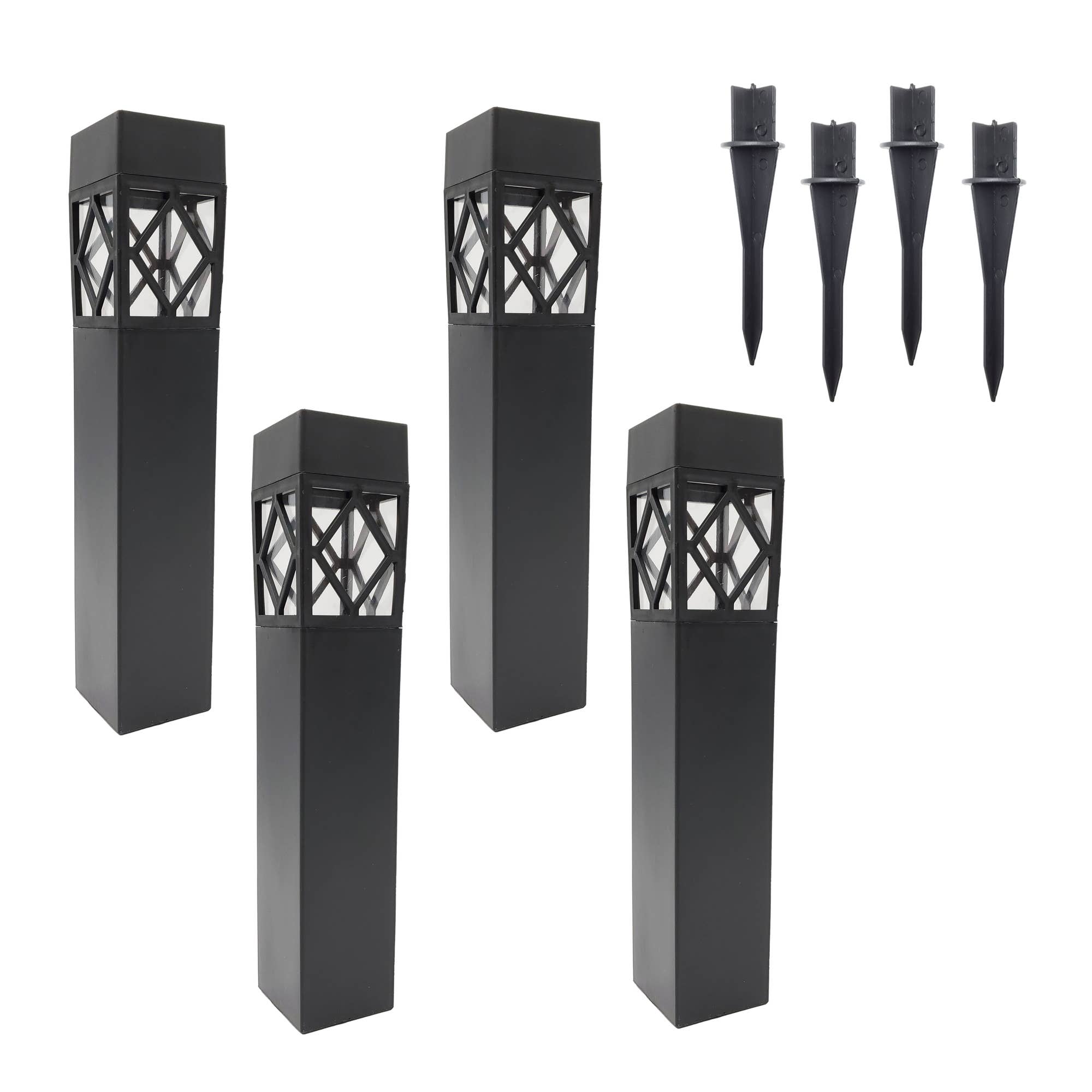 LumaBase - Wholesale Outdoor/Lawn Light - Solar Powered Garden Lights, Black - Set of 44