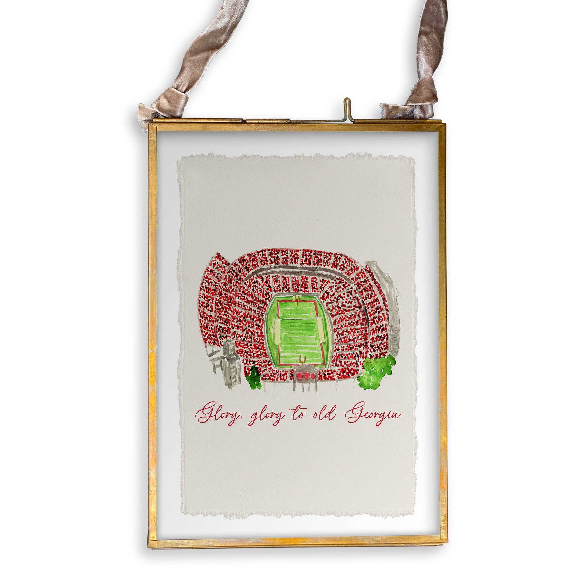 French Graffiti - Wholesale Tea Towel - Athens, Georgia Stadium with Quote13