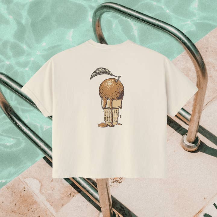 Oranje IJs Boxy T-shirt voor wholesale door Duck Juice