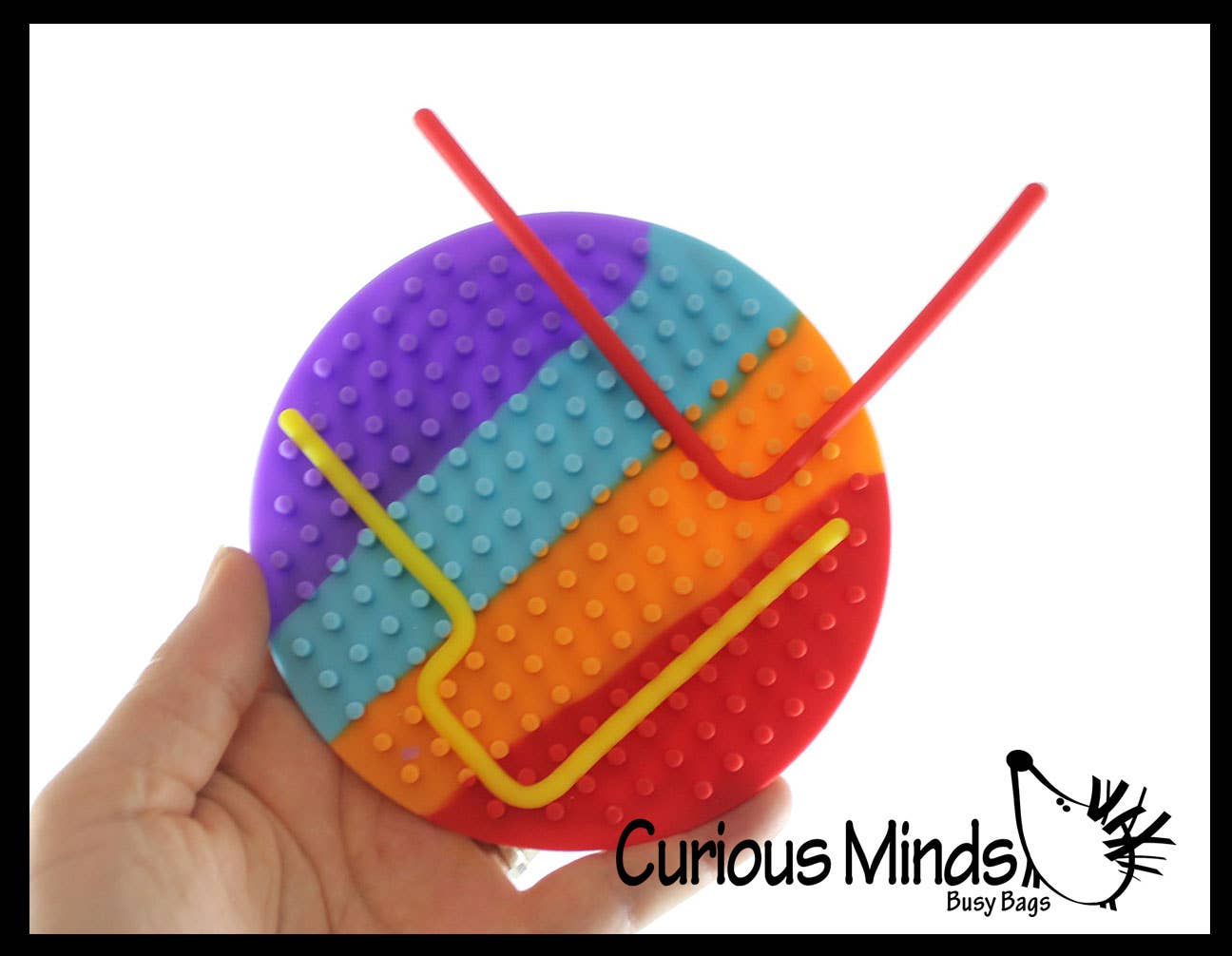 Curious Minds Toys - Wholesale Fidget Toy - Kids - 1 Noodle Board Fidget Circle Double Sided - Press and Peel N2