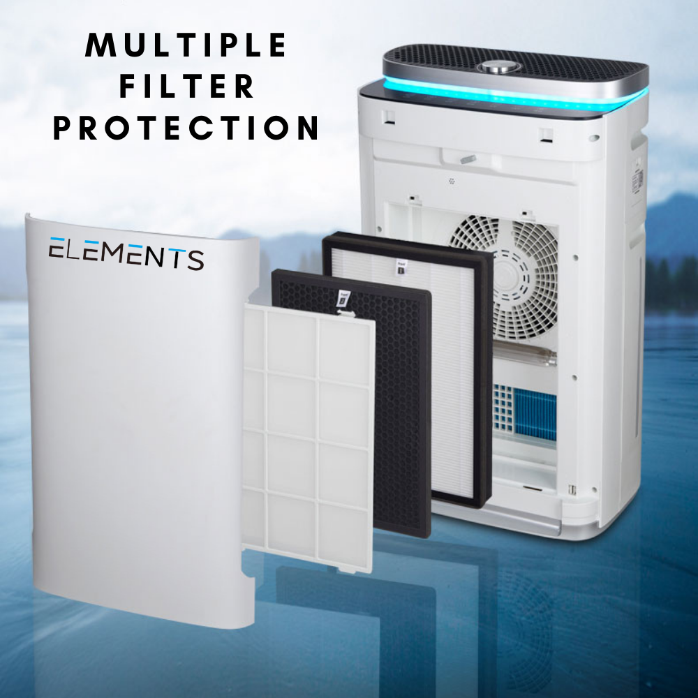 ELEMENTS – Purificador de ar por atacado – ELEMENTS ECO22 purificador de ar 4 em 1 com ionizador, desinfecção UV e umidificador4