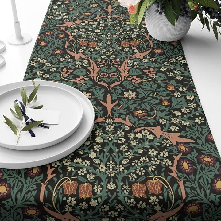 Blackthorn Green - William Morris Tischläufer für den Großhandel von ART CUSHIONS