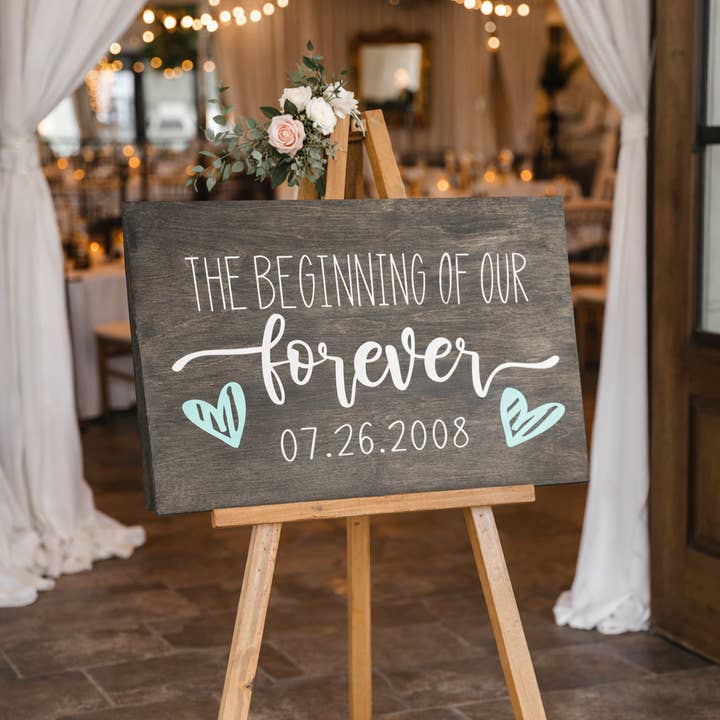 The Beginning Of Our Forever (Personalized): Signature Design for wholesale by Paisley Grace Makery