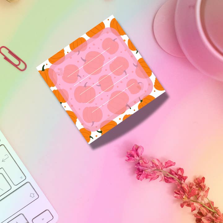 Kürbiswiese Notizblock 2,5"x2,5" 50 Seiten Ästhetisches Süßes Schreibwaren Geschenk für den Großhandel von Hikaru Tara Art Arst & Craft Gift Shop