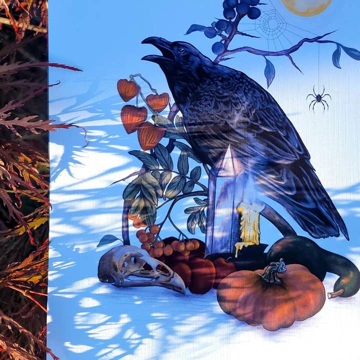 Black Moss Studio - Wholesale Art Print - Witchy Autumn Raven Art Print5