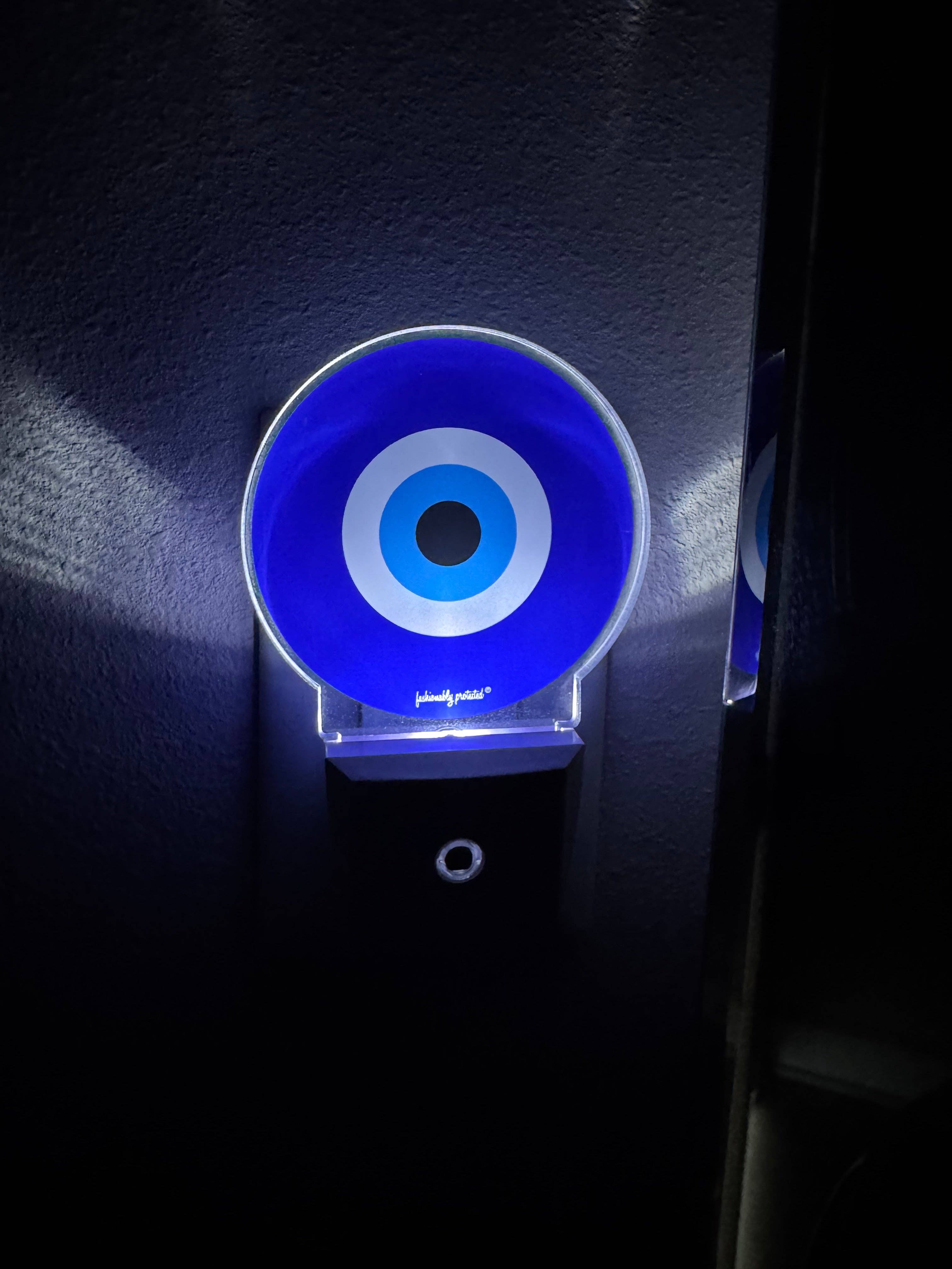 FRESHALAMODE / fashionably protected – wholesale Night light – Evil Eye Glow Sensor Plug In Light1
