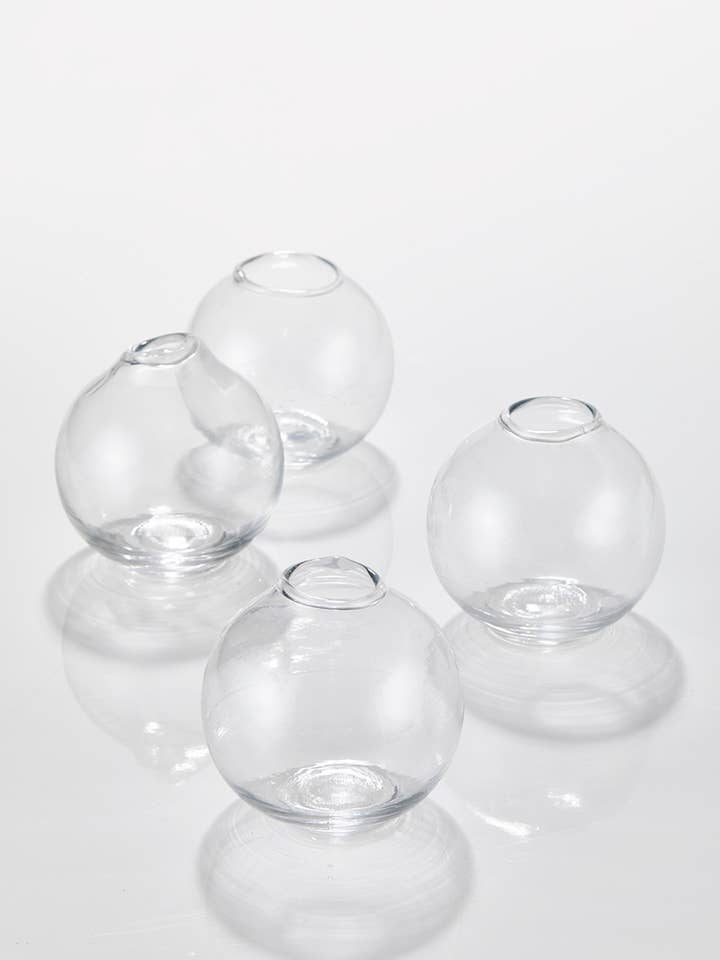 3in Ball Glass Bud Vase for wholesale by Jamali Garden