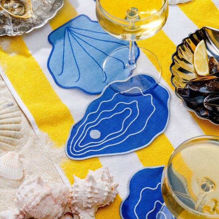 Piecework Puzzles - Wholesale Dinner & Cloth Napkin - ✨NEW✨ Shell Cocktail Napkins - Set Of 4