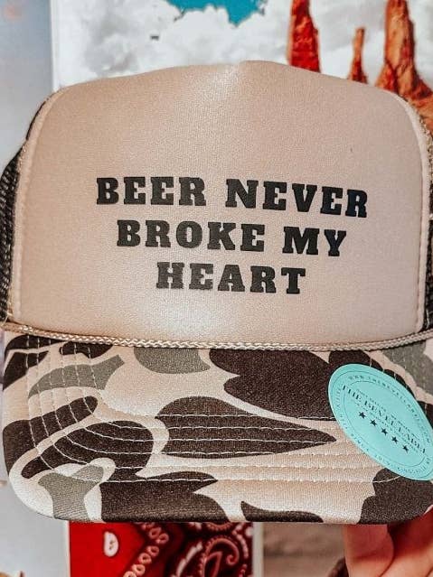 Beer Never Broke My Heart Hat for wholesale by THE BEVEL LABEL