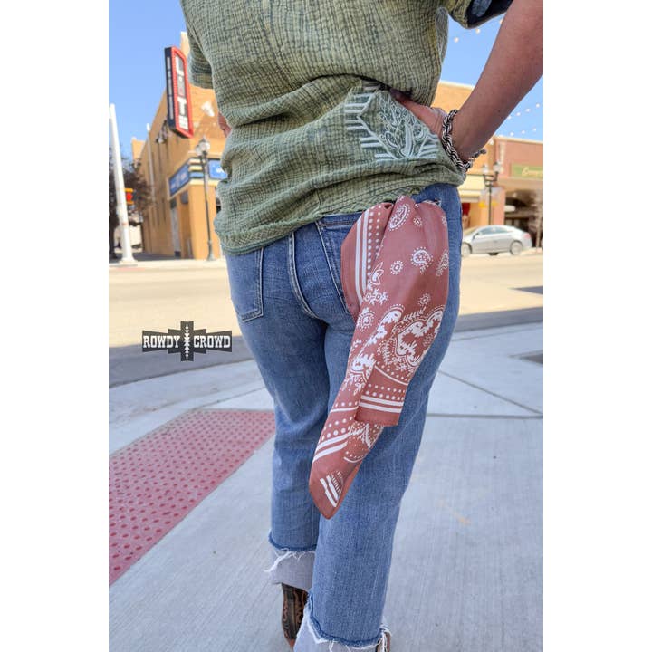 Rowdy Crowd Clothing - Wholesale Bandana - Women's - SMALL Buffalo Bandana Wild Rags