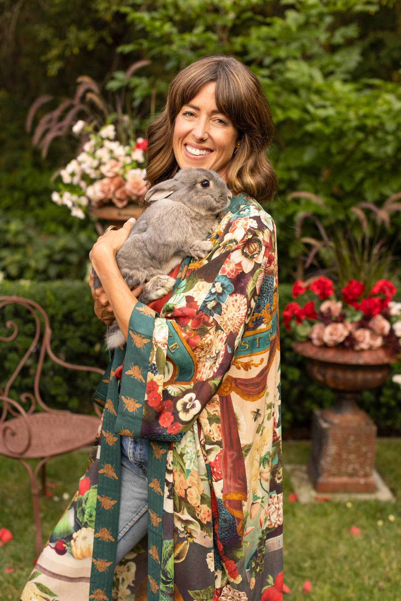 Market of Stars (Worldwide) - Wholesale Kimono - Women's - Stay Gold Opera Duster Kimono Robe w/ Rabbit & Bees14