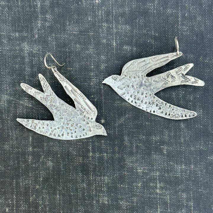 iNk Jewelry - Wholesale Dangle Earrings - Soaring Swallow Sterling Silver Earrings by iNk Jewelry6
