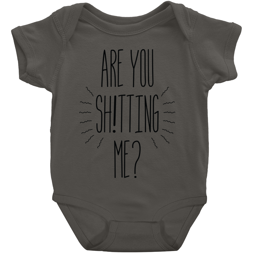 Potty Mouth Tots - Wholesale Bodysuit (Non-Footed) - Baby - Are You Sh!tting Me short-sleeve design 228