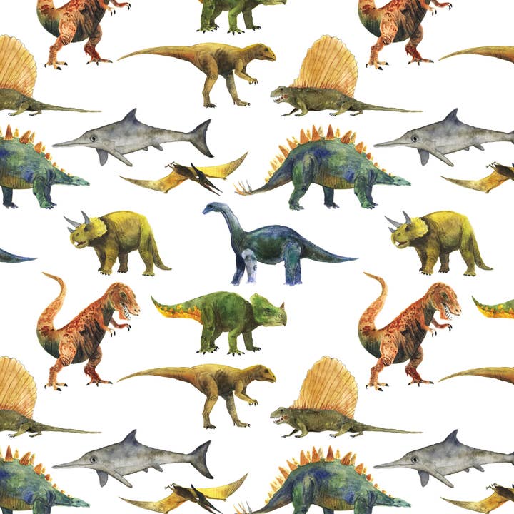 Papier cadeau Age of Reptiles - 1 feuille pour la vente par Fairhope Graphics