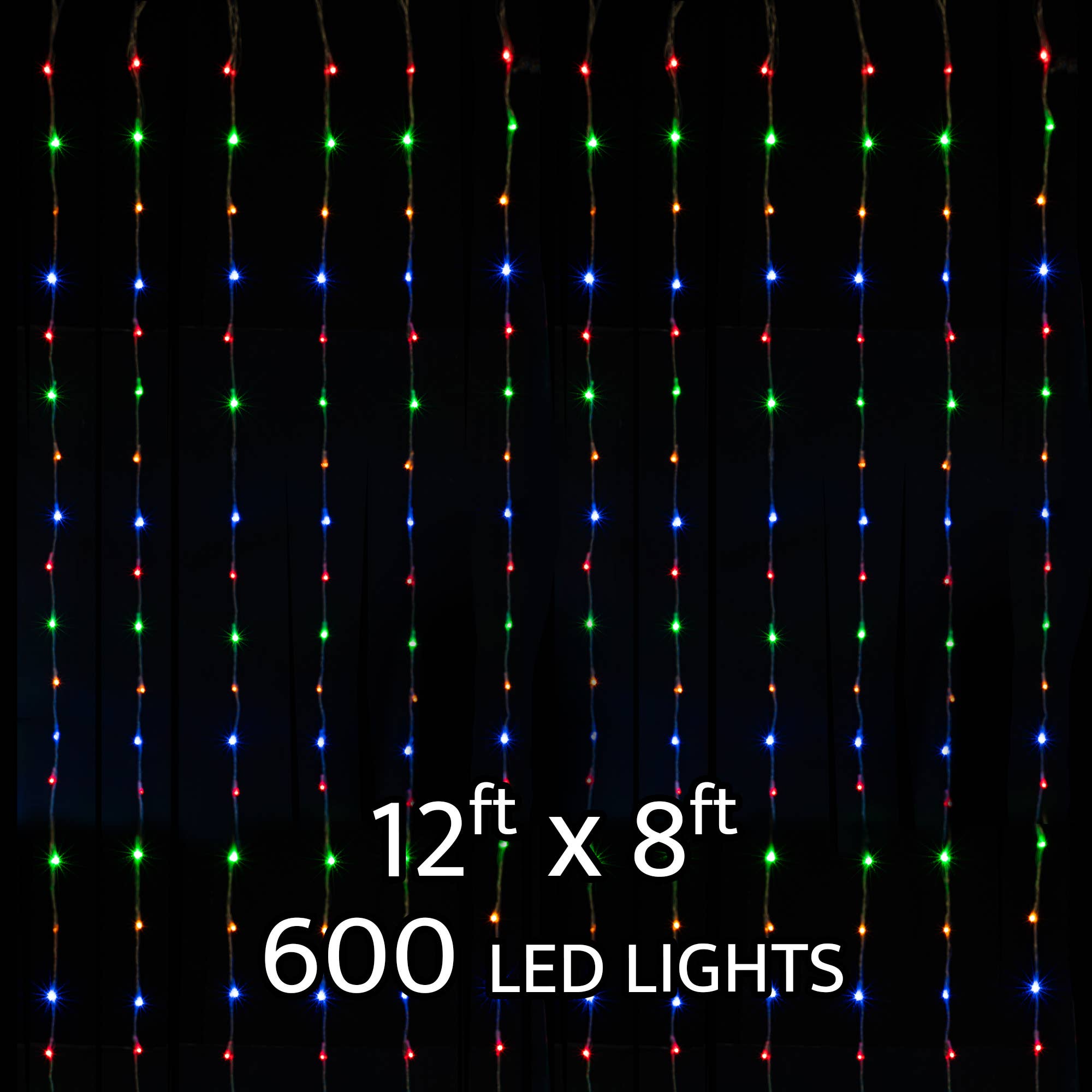 LED Waterfall Lights 600LED lights 12ft x 8ft - Multicolor for wholesale on Faire1