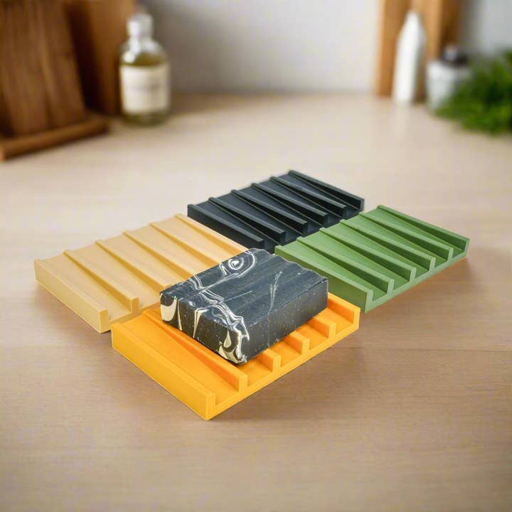 Ribbed Soap Dish for wholesale by Rosebud Homegoods