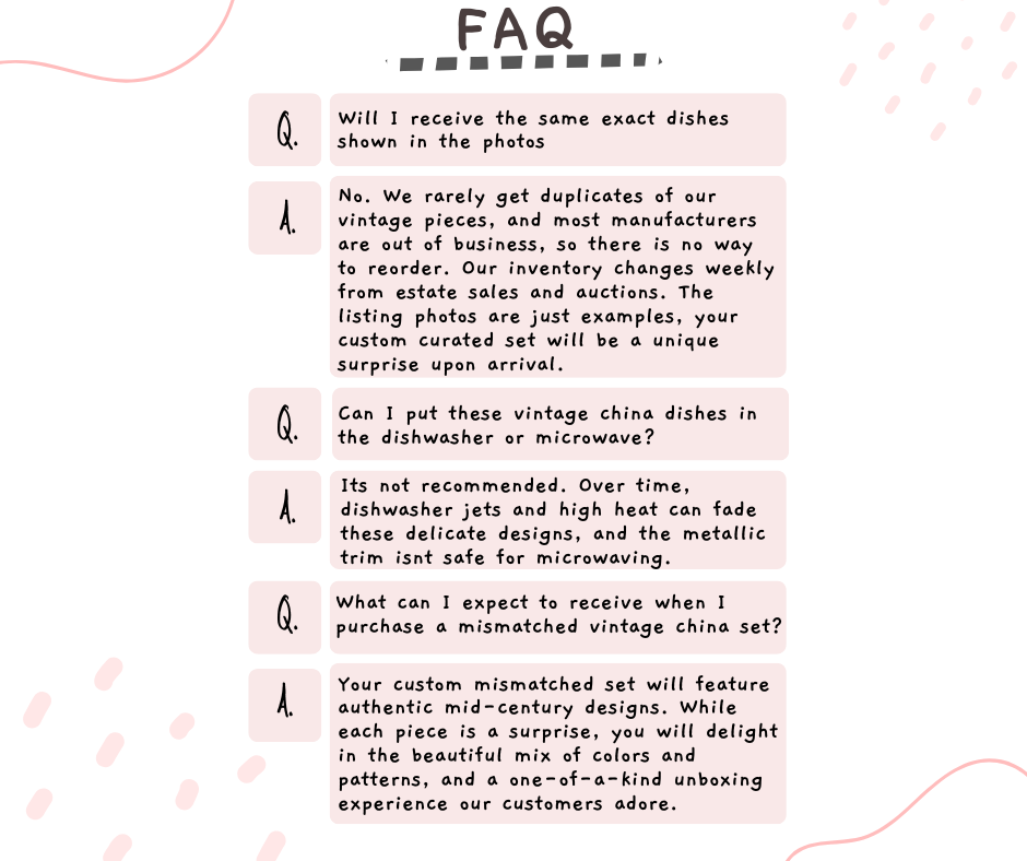 The Delicate Dish - Vente Assiette - Assiettes à dîner dépareillées vintage en porcelaine6