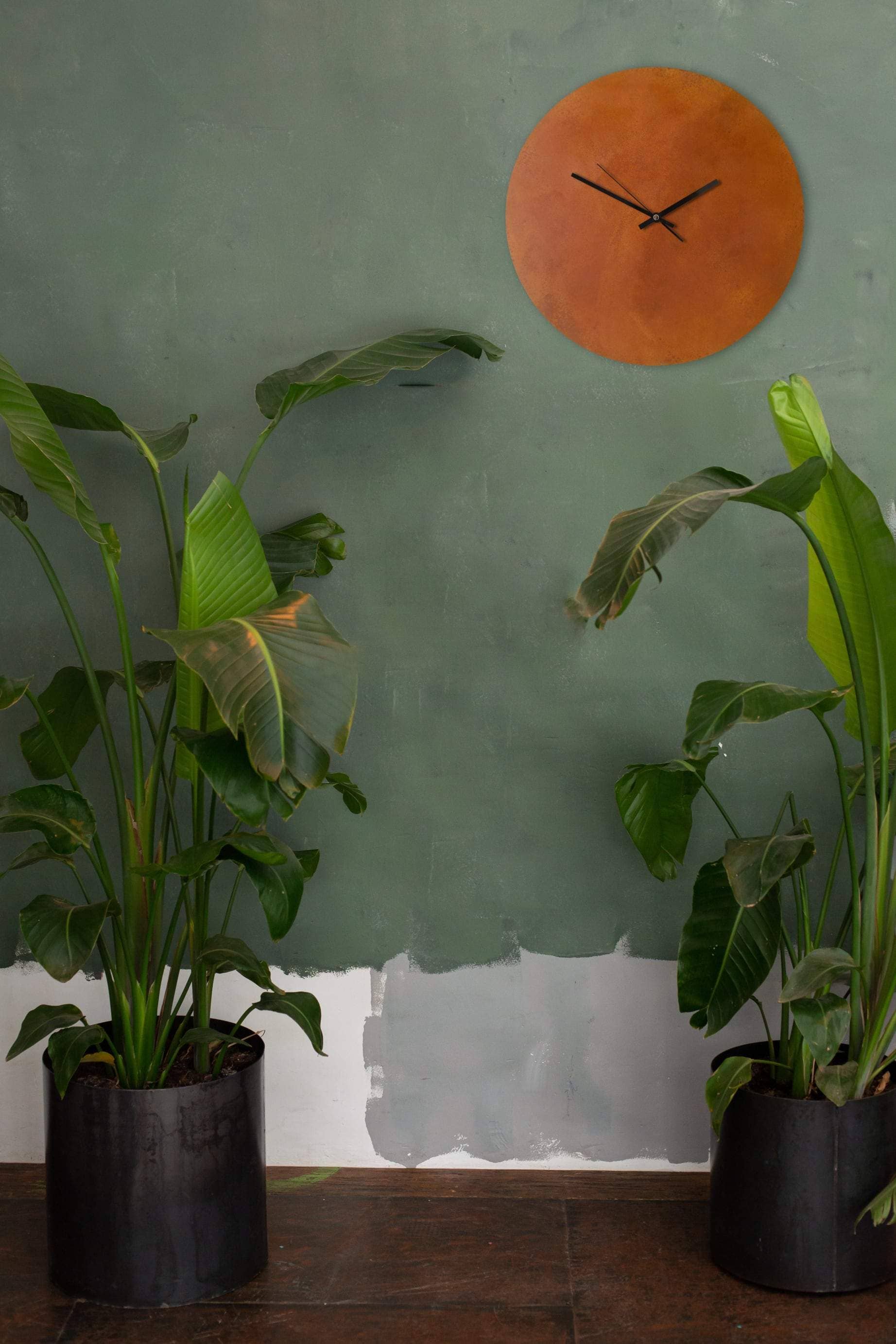 Calvill – Relógio de parede por atacado – Relógio de parede enferrujado em aço corten1