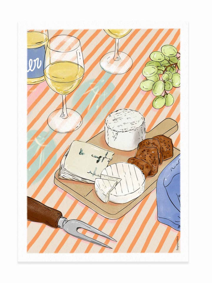 Visa vin- och ostkombinationer för wholesale av Septembre Papeterie
