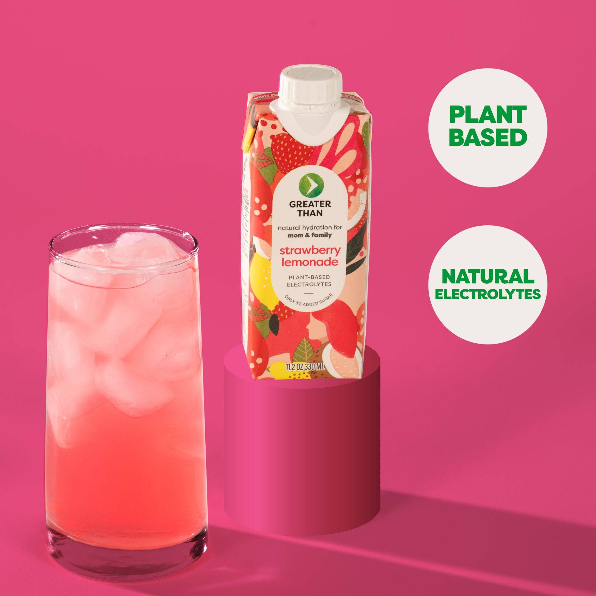 GREATER THAN - Wholesale Wellness Juice/Tonic - Strawberry Lemonade - 24 Pack1