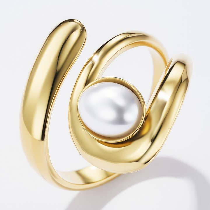 Gold Stainless steel ring 424RX208 for wholesale on Faire0