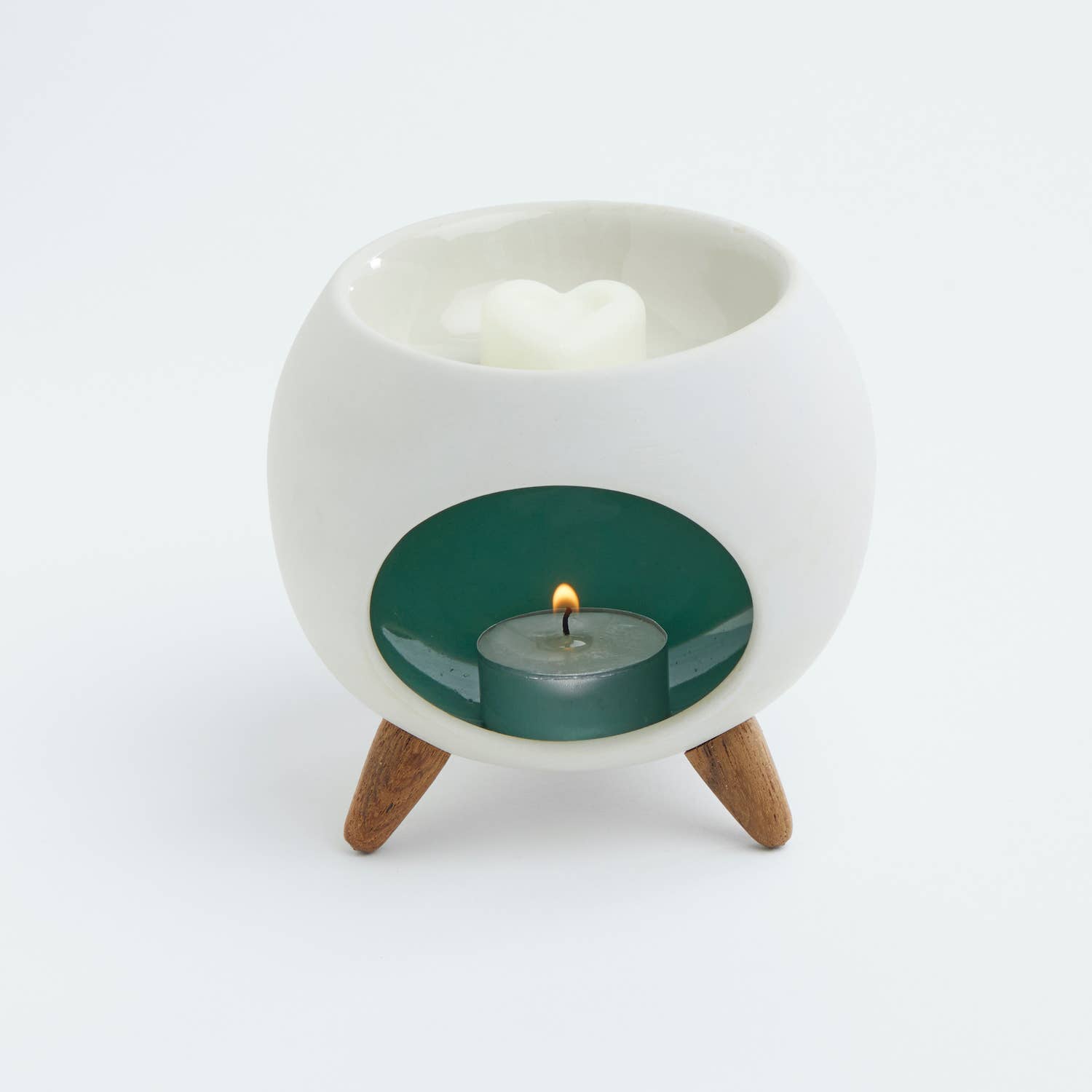 Anoq - Wholesale Wax Warmer - Aromatic diffuser for scented wax. ROUND GREEN burner5