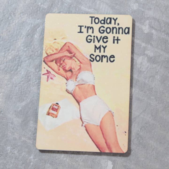 Hoy voy a regalarle un imán de metal para venta al por mayor de Raven Design