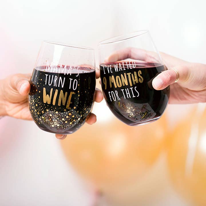 Pearhead - Wholesale Wine Glass - I've Waited 9 Months For This Motherhood Wine Glass