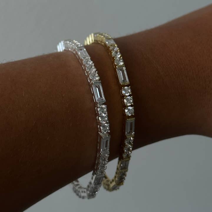 Silver Amina Tennis Bracelet for wholesale on Faire1