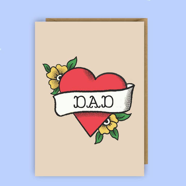 The Queer Store - Wholesale Father's Day Card - Father's Day Card, tattoo, alternative, fathers day