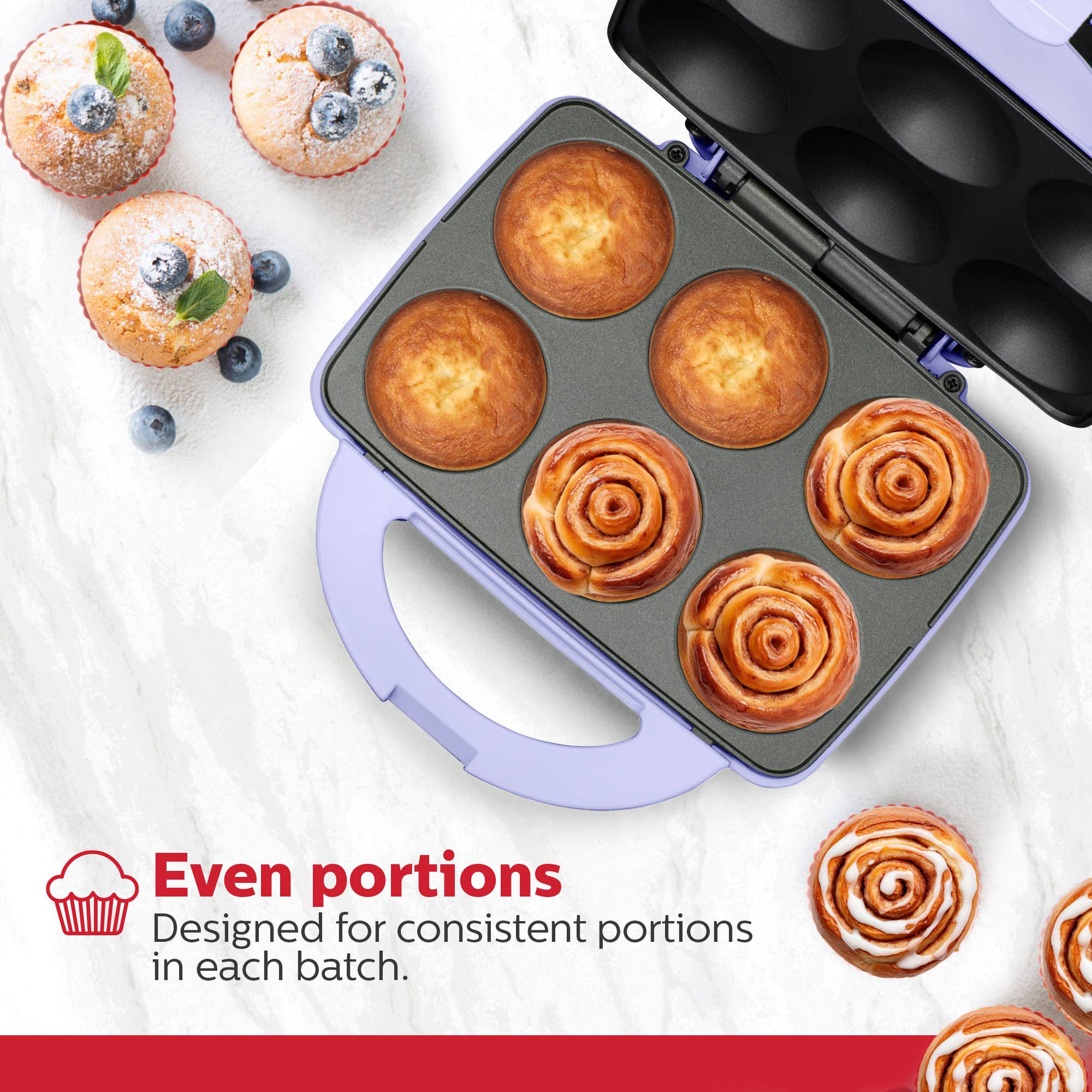 Holstein Housewares - Wholesale Kitchen Appliance - Holstein Housewares Cupcake Maker 6 Full Size Muffins8