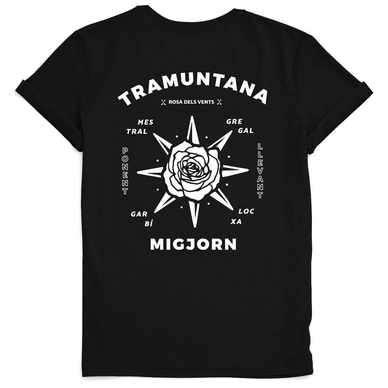 Pit i Collons – T-shirt estampada - Unissexo por atacado – Rosa dels Vents - Tramuntana0