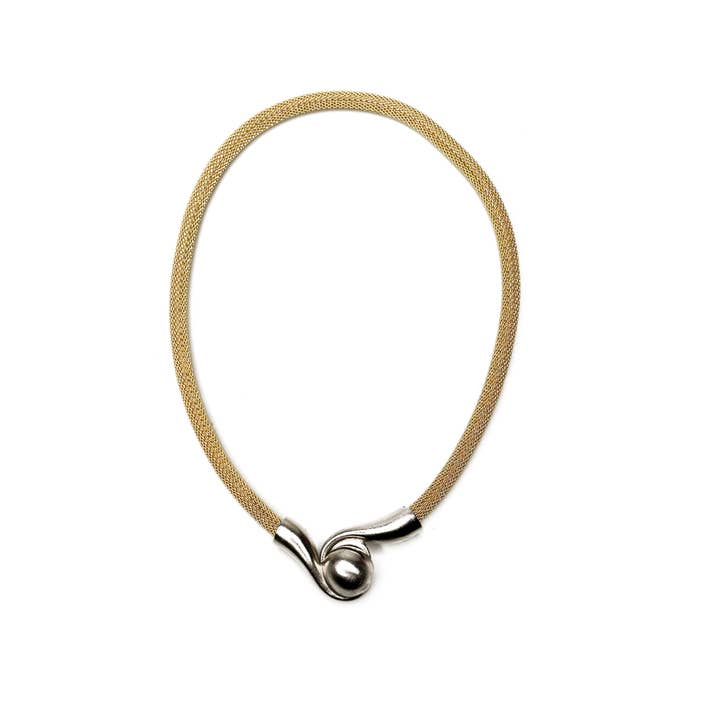 Erica Zap Designs - Wholesale Link & Chain Necklace - Mesh Necklace with Magnetic Swirl Ball Clasp5