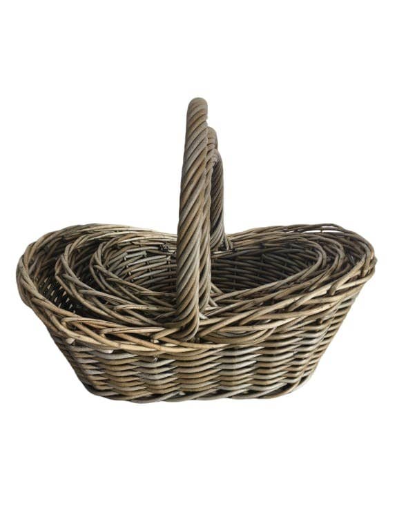 McGowan & Rutherford Ltd – wholesale Basket – Set of 3 Rustic Woven "Picker" Baskets1