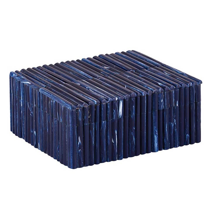 Blue Stripe Keepsake Box for wholesale by 47th & Main (Creative Brands)