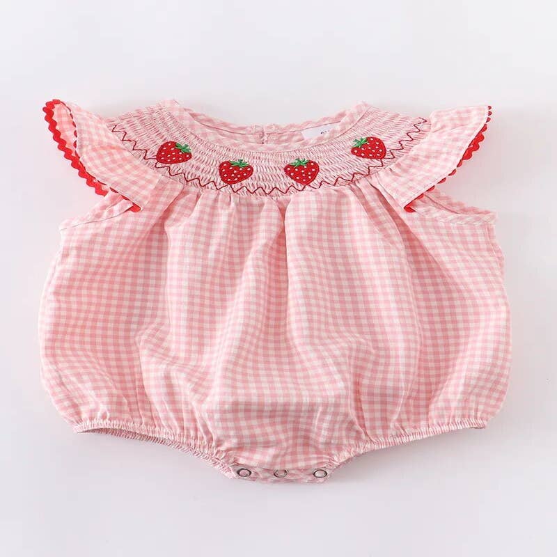Pre-Owned Mom & Me Smocked Top and Pants Set Gingham Pink Little
