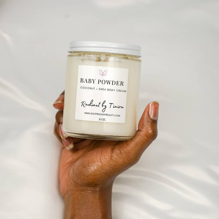 Baby Powder Body Cream 8 oz. for wholesale by Radiant by Tiaira