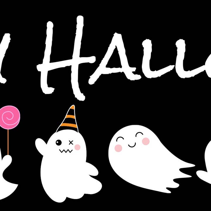 Happy-Halloween-Ghost-Banner, 4 Stück für den Großhandel von Paper Dazzle