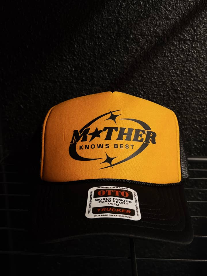 Mother Knows Best Trucker for wholesale by Grae + Co
