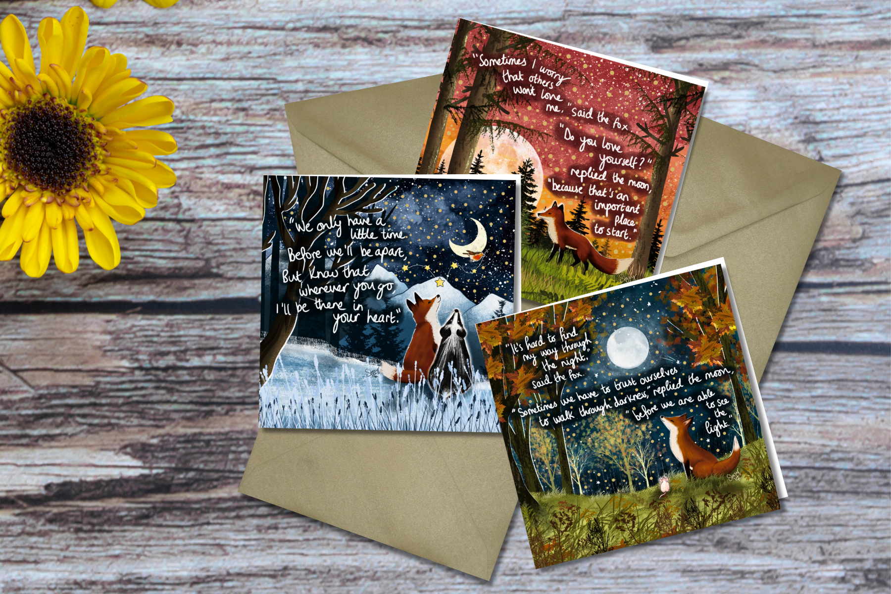 Fox Under The Moon - Wholesale Everyday Greeting Card - 'Out At Night' - Greeting Card From Fox Under The Moon3