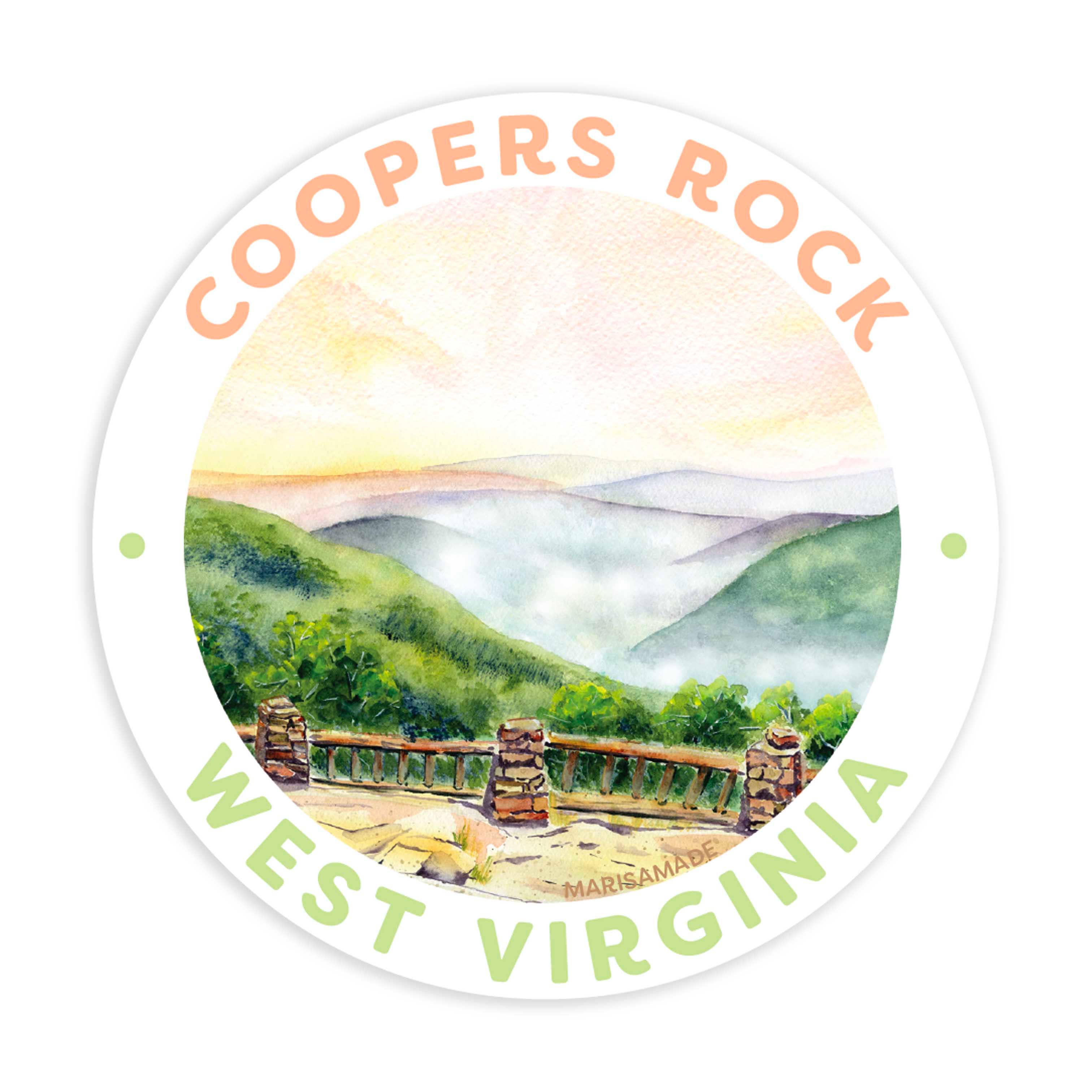 MARISAMADE - Wholesale Sticker - Coopers Rock WV Sticker1