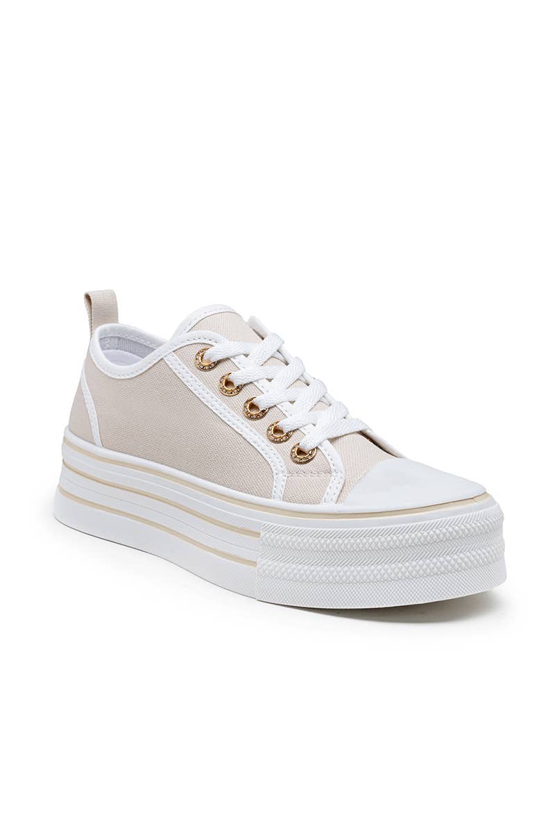 LADY GLORY - Wholesale Lifestyle Sneakers - Women's - Casual chic canvas platform sneakers16