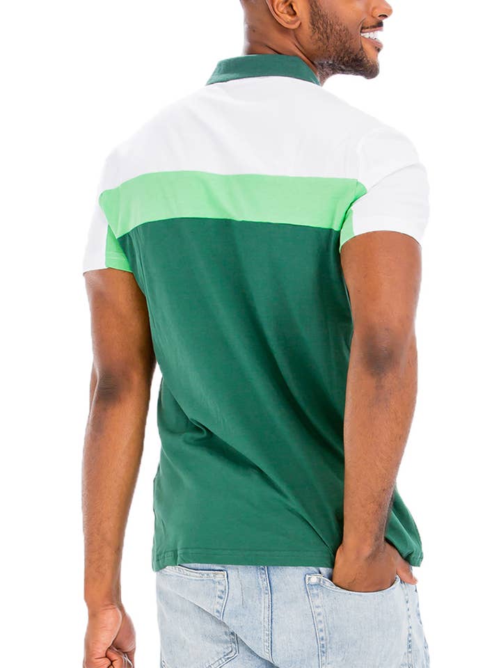 WEIV - Wholesale Polo - Men's - Three Color Short Sleeve Polo Shirt
