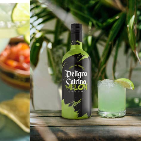 Not Another Spirits Company – wholesale Cocktail mix/syrup – Peligro Catrina Peligro Melon Tequila Flavor Cream 17º - 700 Ml