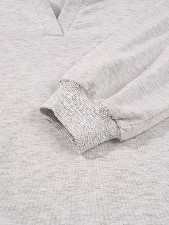 FULL TIME PURCHASE - Wholesale Lounge Set - Women's - Polo Collar V Neck Pullover and Drawstring Sweatpants Set14