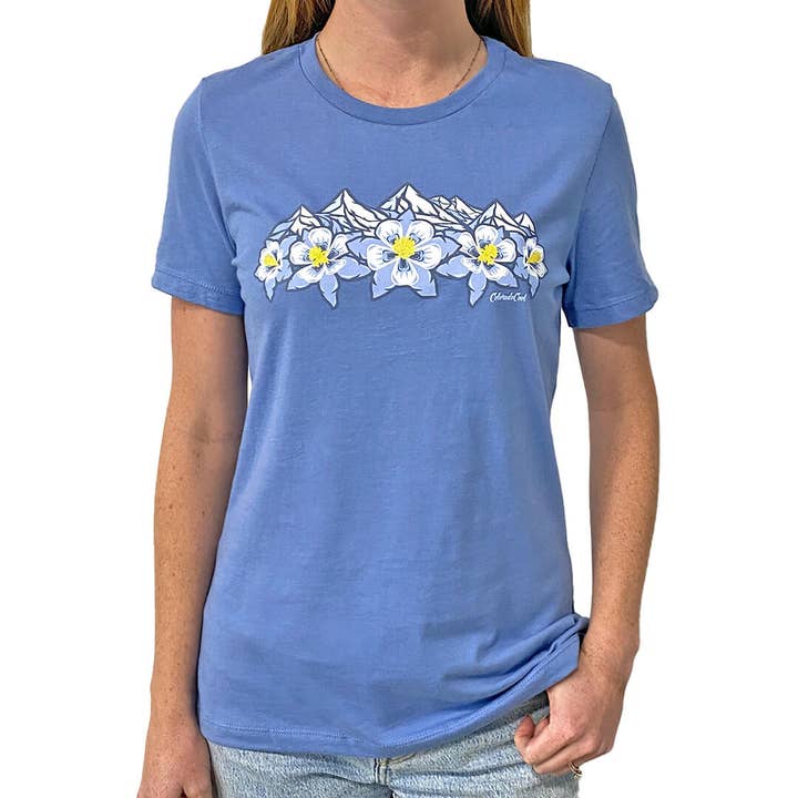 Floral Range - Women's T-Shirt - Lavender Blue for wholesale by ColoradoCool Apparel