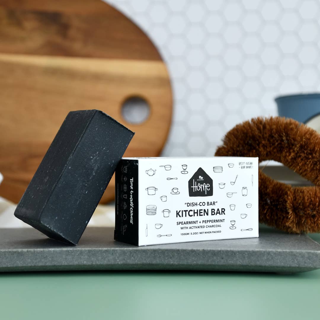 no nasties kids - Wholesale Dish soap - Spearmint + Peppermint Solid Dish-co Bar | 150g bar0