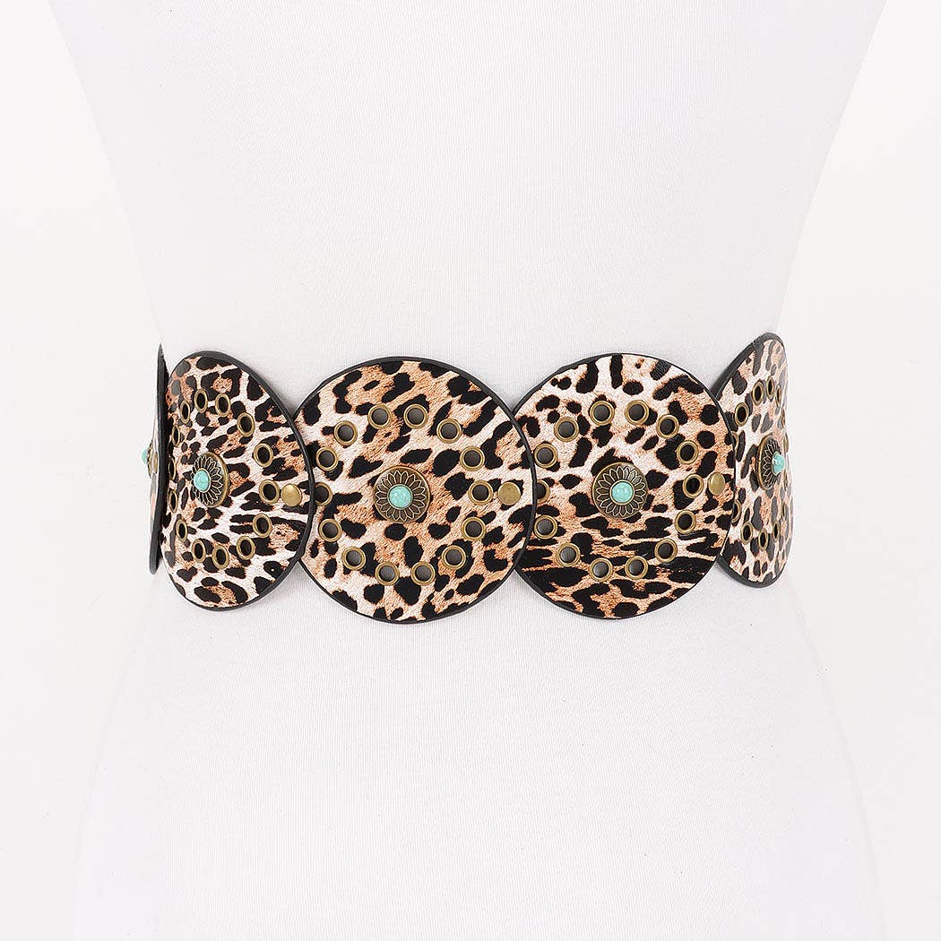 3AM BY H&D ACCESSORIES - Wholesale Belt - Women's - Faux Leather Disc Belt4