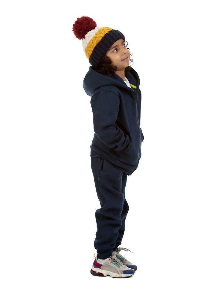 Navy Blau Trendy Toggs Trainingsanzug aus Fleece mit Reißverschluss für Kinder, für den Großhandel auf Faire1